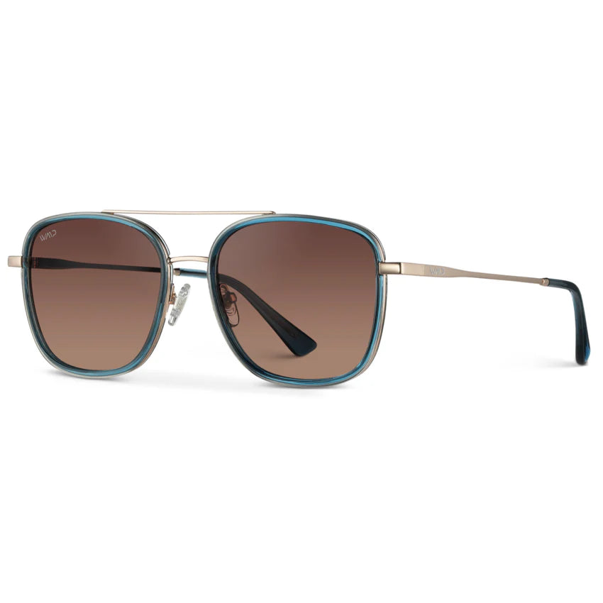 Wear Me Pro Gia Sunglasses | Crystal Cobalt Frame / Brown Lens