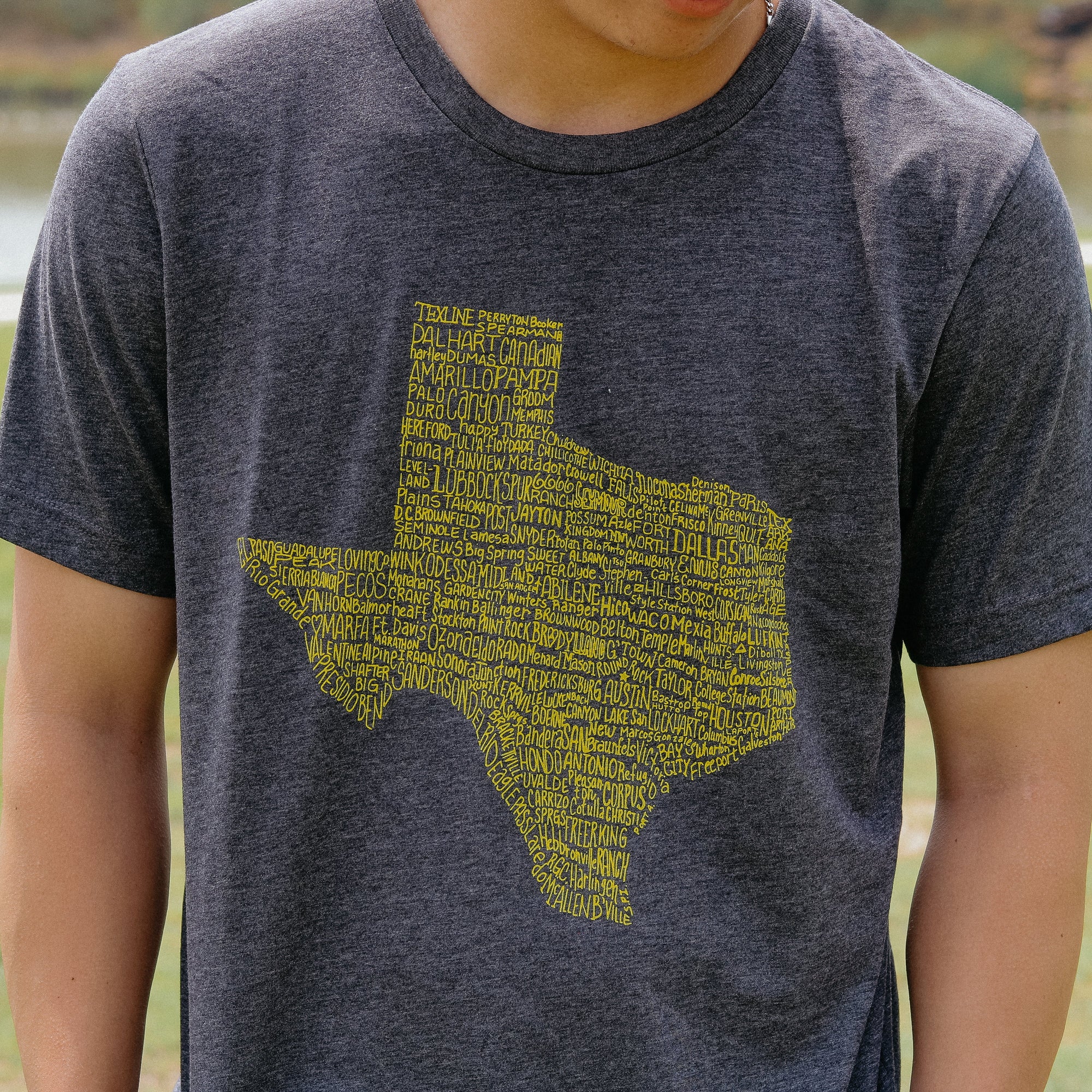 Texas Towns Tee | Graphite