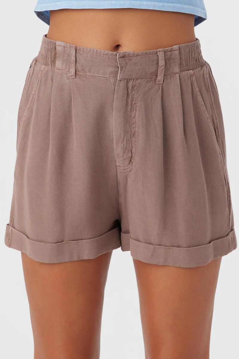 O'Neill Rowan Linen Blend Shorts | Deep Taupe