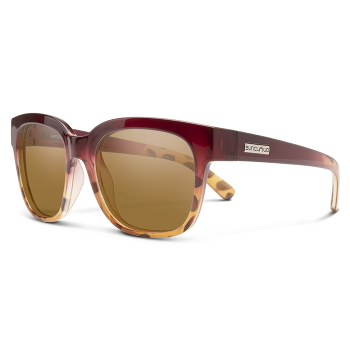 Suncloud Optics Affect Sunglasses Raspberry Tortoise Fade- Brown Polarized Lens