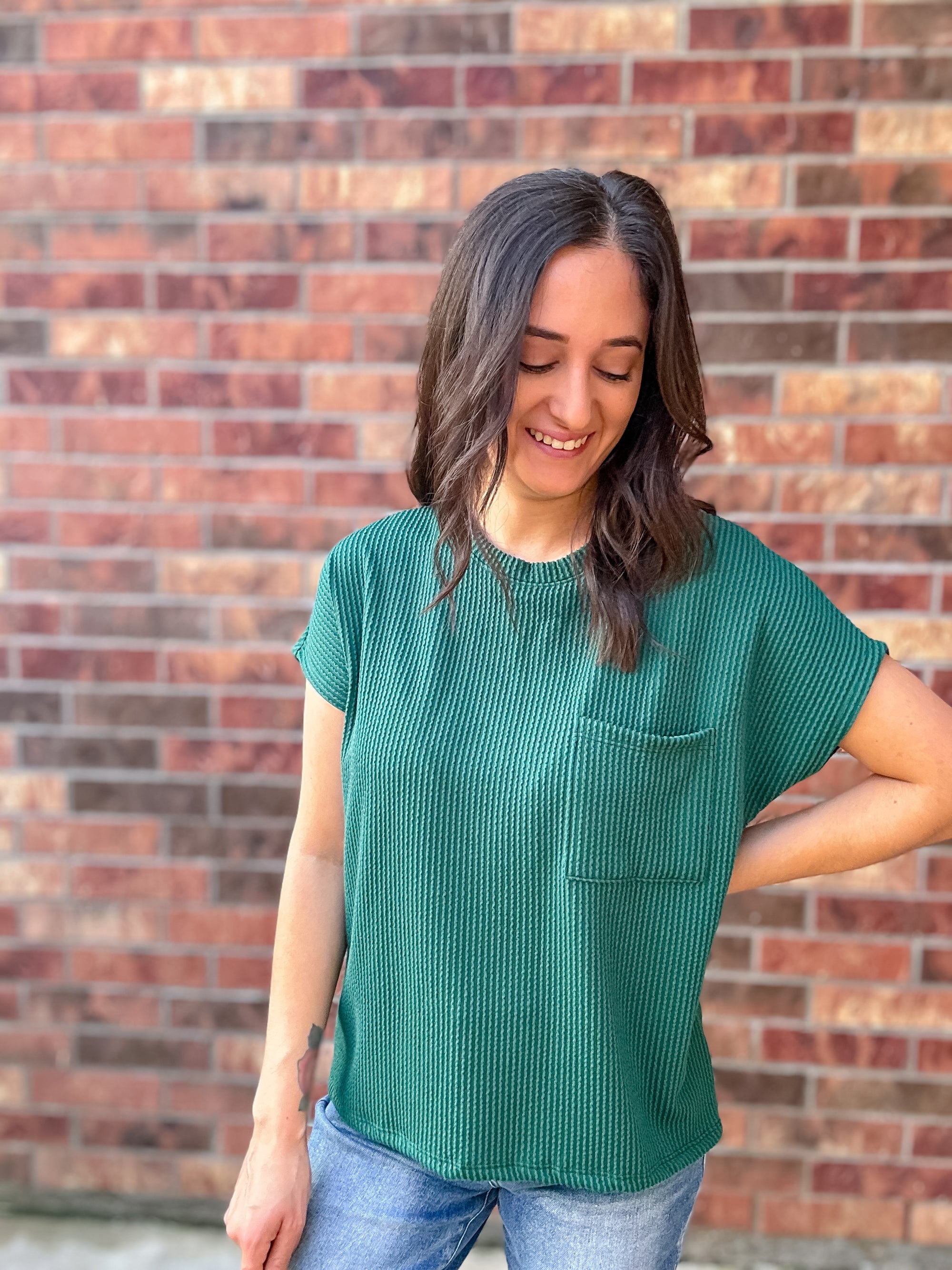 Landry Top | Hunter Green