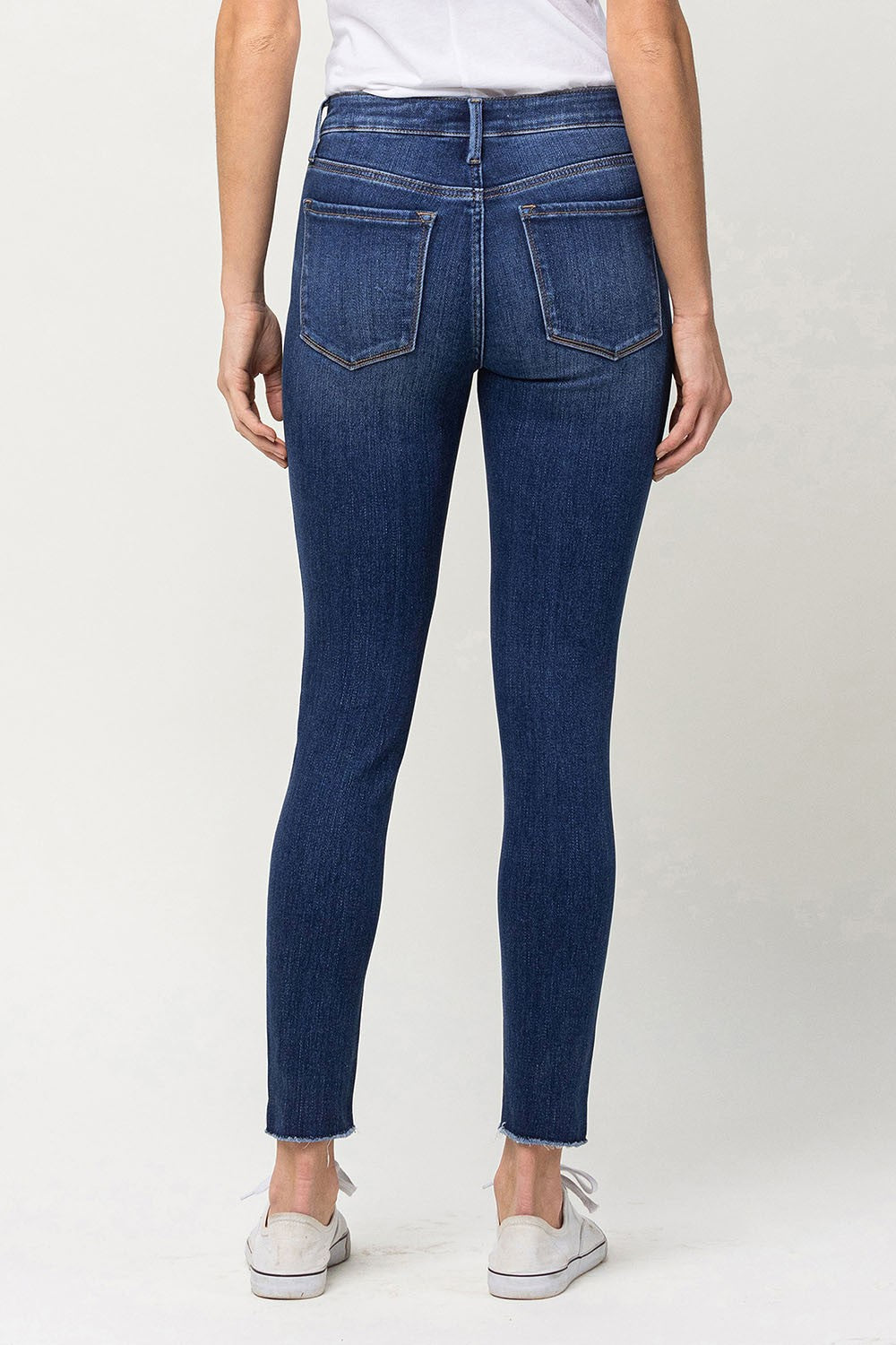 The Vervet Amber Mid Rise Crop Skinny Jeans