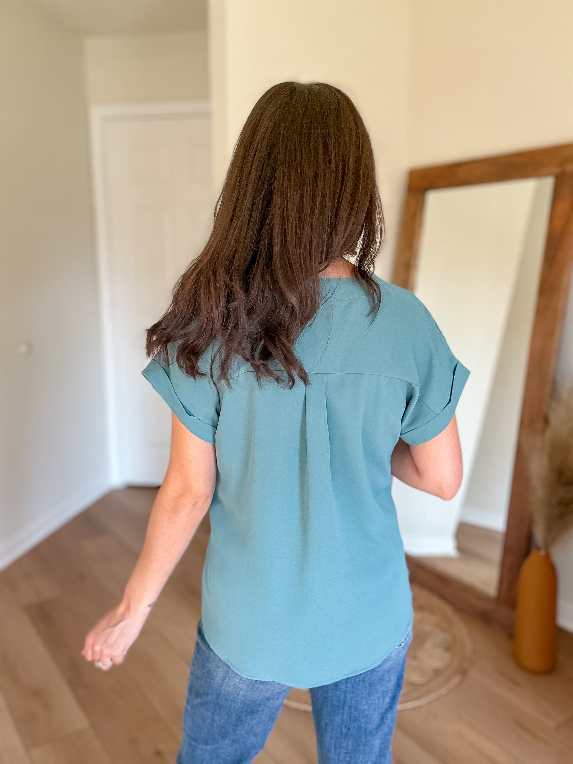 Ella Top | Light Teal