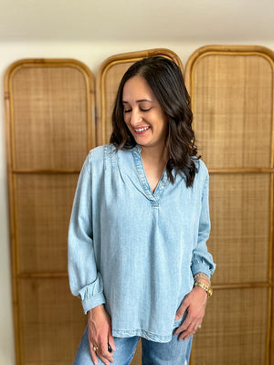 Fall Chambray Top