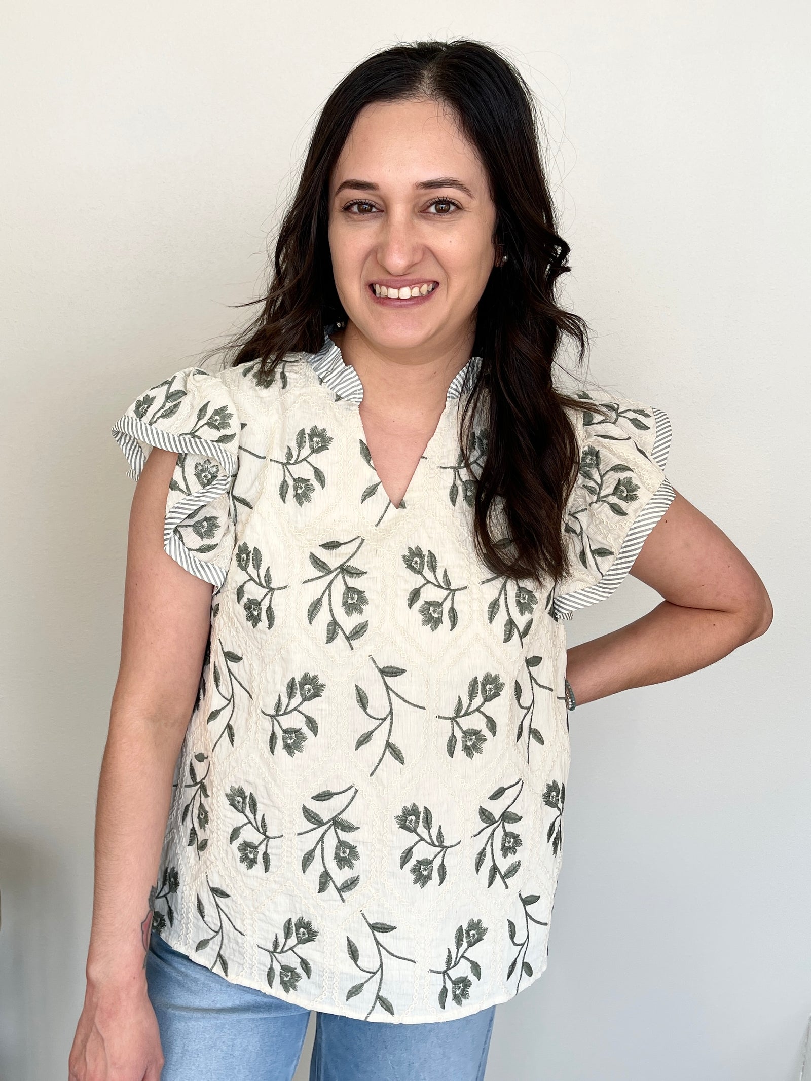 Slight Breeze Top - Sage