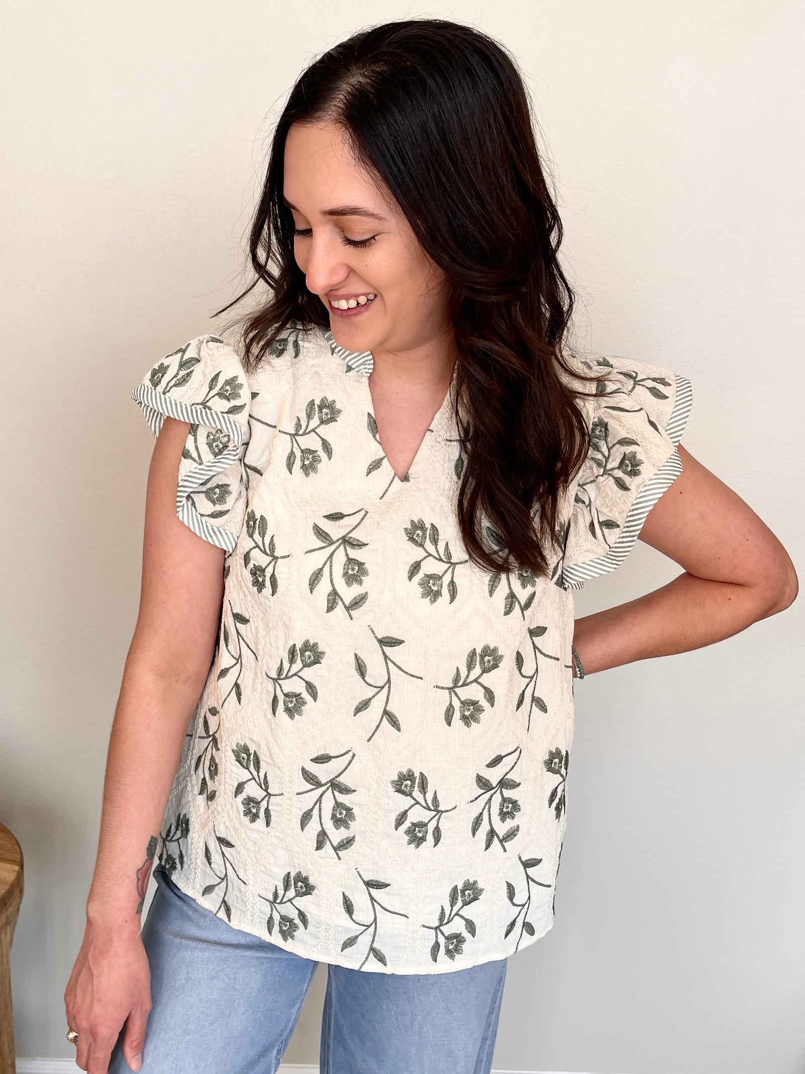 Slight Breeze Top - Sage