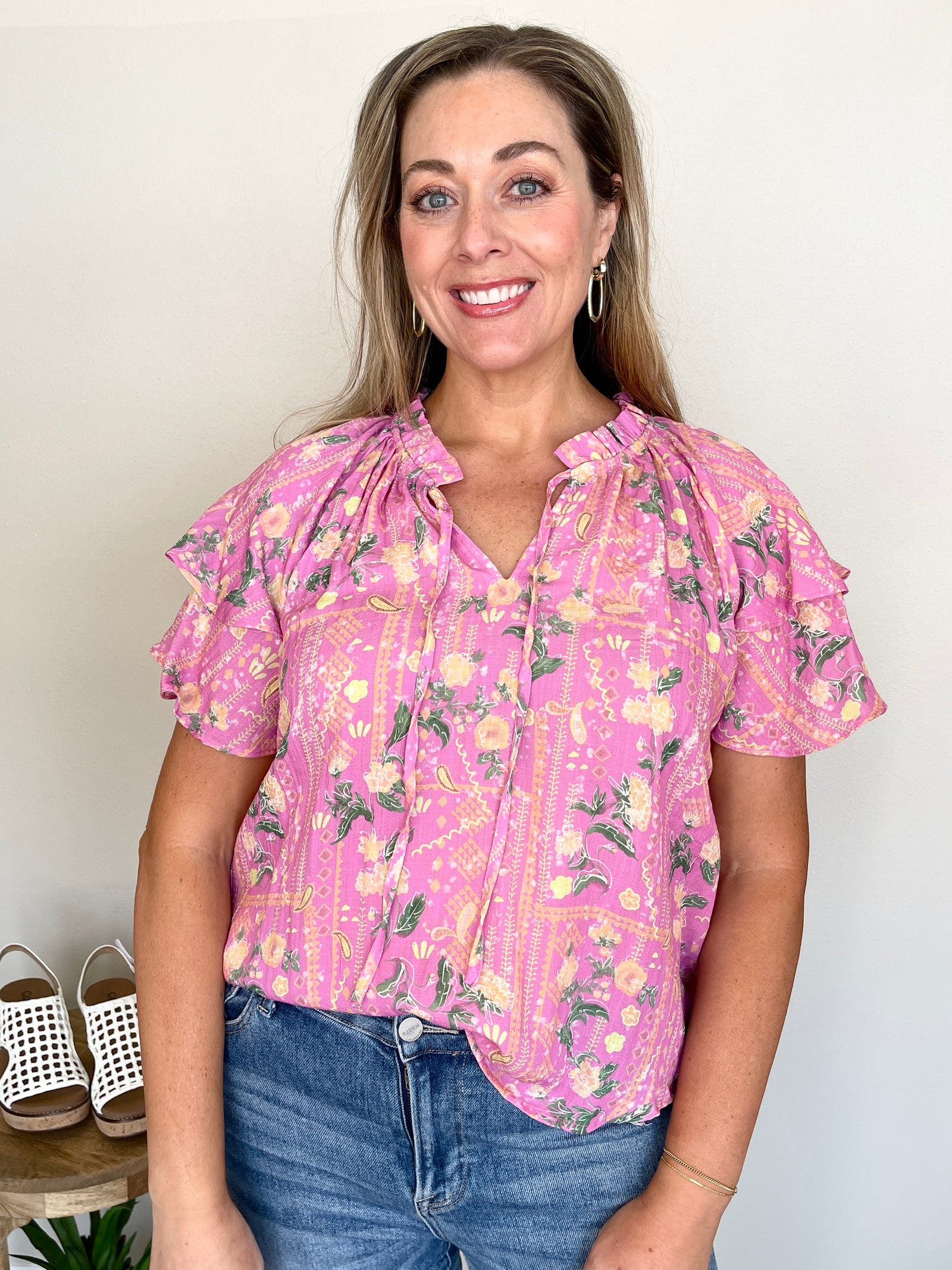 Pass Me An Umbrella Drink Top - Pink