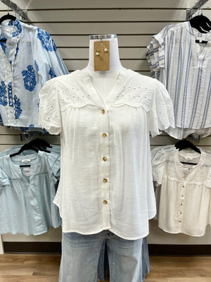 Lovely Little Loop Top - White