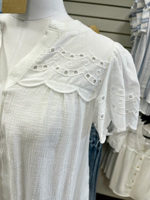 Lovely Little Loop Top - White