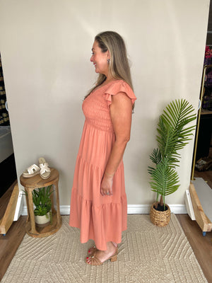 Bluebonnet Fields Dress | Peach