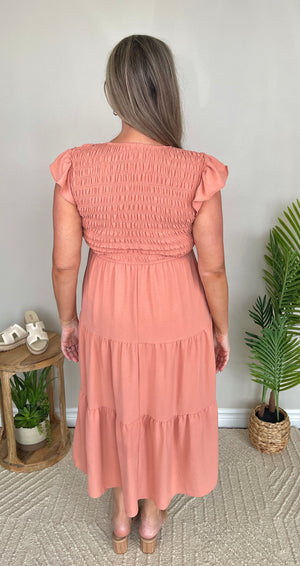 Bluebonnet Fields Dress | Peach