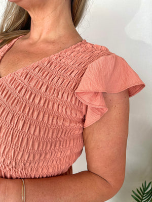 Bluebonnet Fields Dress | Peach