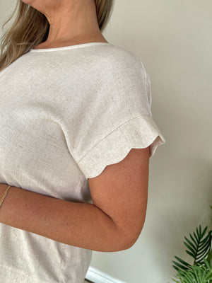 Catch Me On Vacation Top | Cream