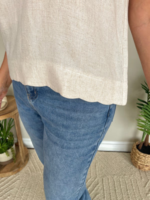 Catch Me On Vacation Top | Cream