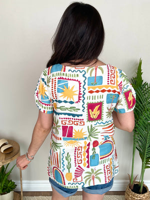 Palms & Pina Coladas Top