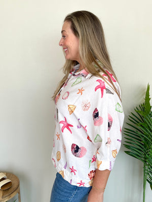 Coral Mix Top