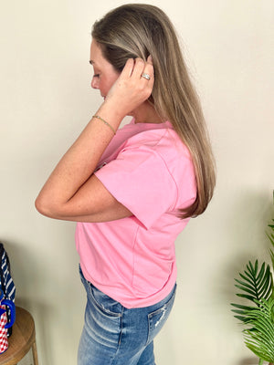 Stars, Stripes & Pink Top