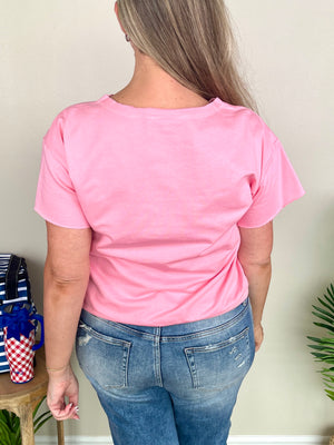 Stars, Stripes & Pink Top