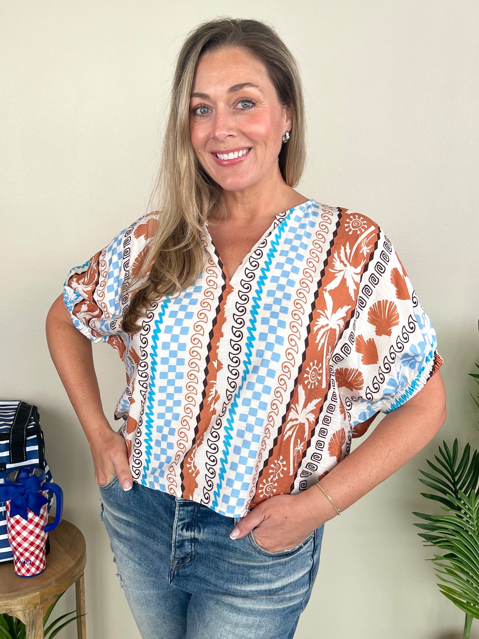 Palms & Waves Top