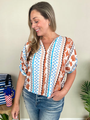 Palms & Waves Top