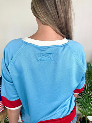Patriotic In Pearls Top