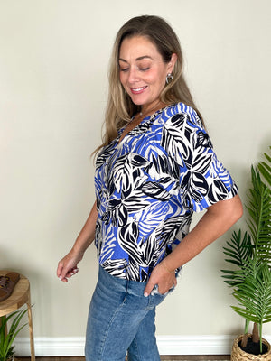 Tropical Times Top | Cobalt