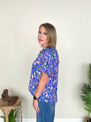 Pass Me An Umbrella Drink Top | Blue