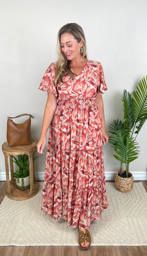 The Eden Sunset Sangria Dress