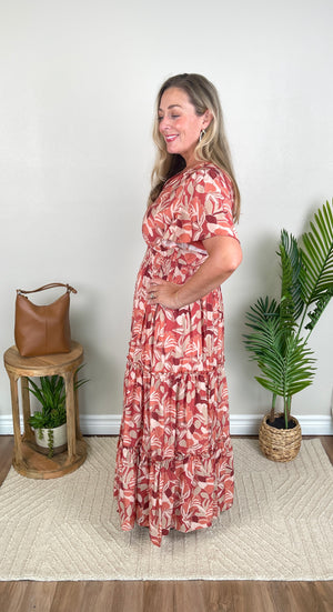 The Eden Sunset Sangria Dress
