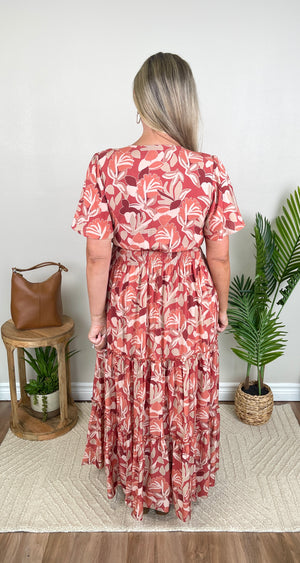 The Eden Sunset Sangria Dress