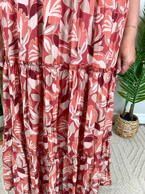 The Eden Sunset Sangria Dress
