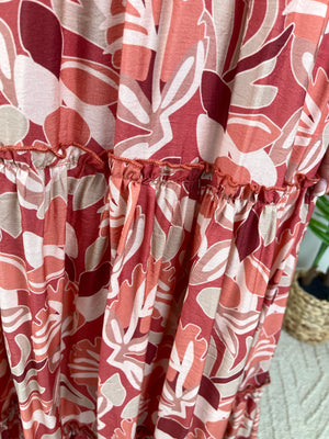 The Eden Sunset Sangria Dress