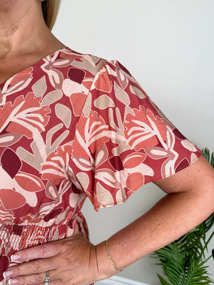 The Eden Sunset Sangria Dress