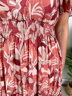 The Eden Sunset Sangria Dress