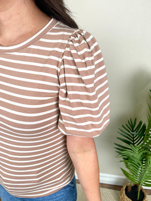 Smile & Southern Top | Mocha Ivory