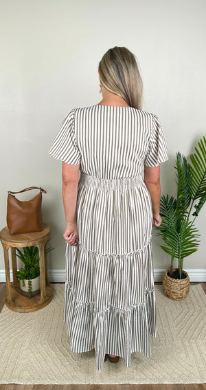 The Eden Birchwood Stripe Dress