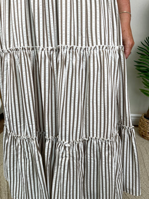 The Eden Birchwood Stripe Dress