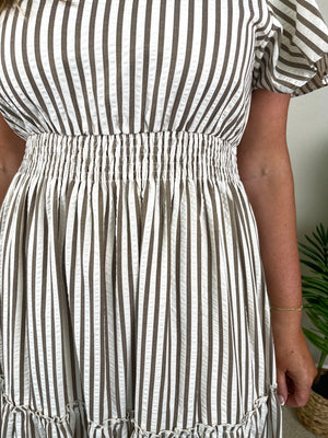 The Eden Birchwood Stripe Dress