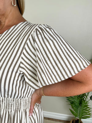 The Eden Birchwood Stripe Dress