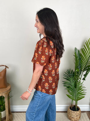 Time For Tea Top | Brown