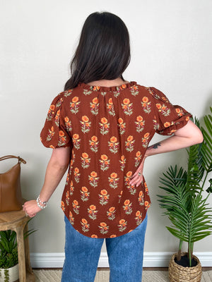 Time For Tea Top | Brown