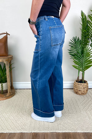 Vervet High Rise Super Soft Baggy Cuffed Wide