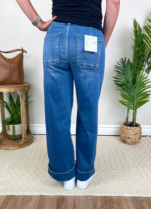Vervet High Rise Super Soft Baggy Cuffed Wide