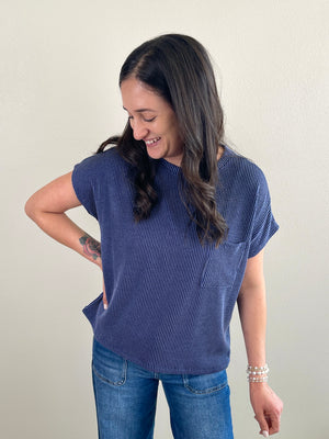 Precious Moments Top | Navy