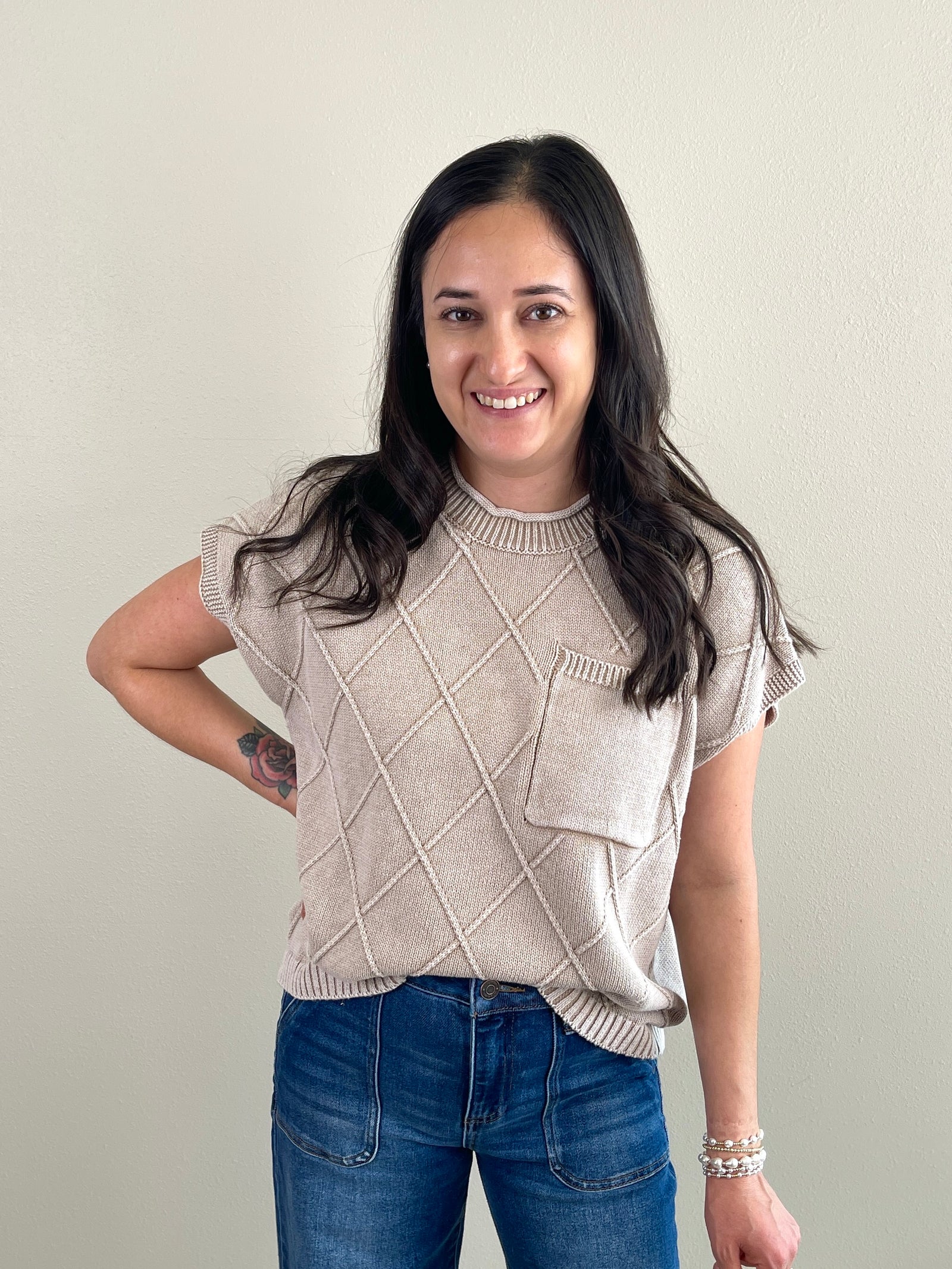 Trellis Top | Beige