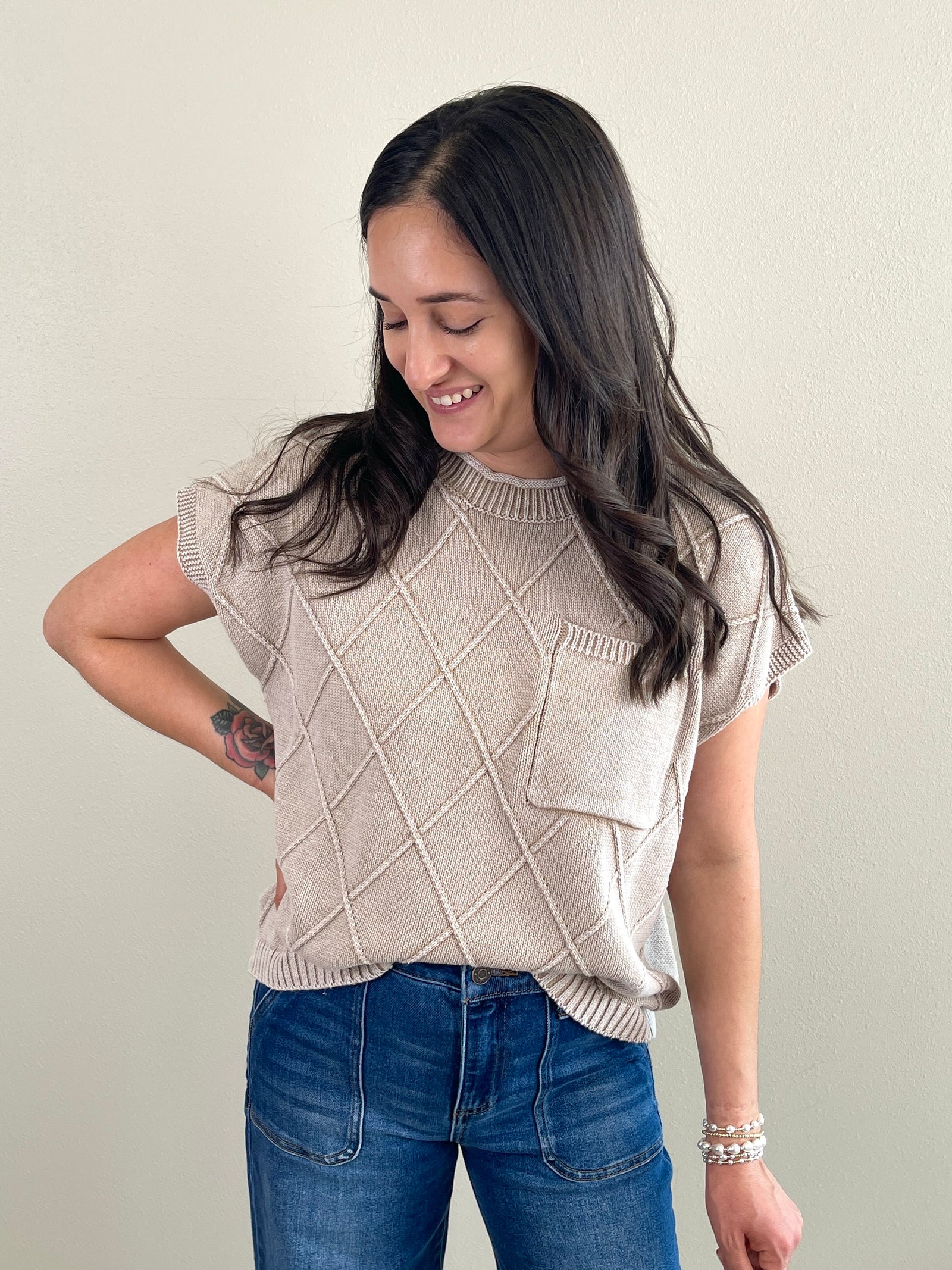 Trellis Top | Beige