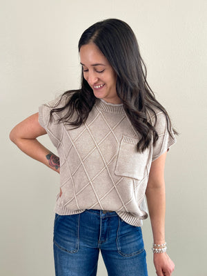 Trellis Top | Beige