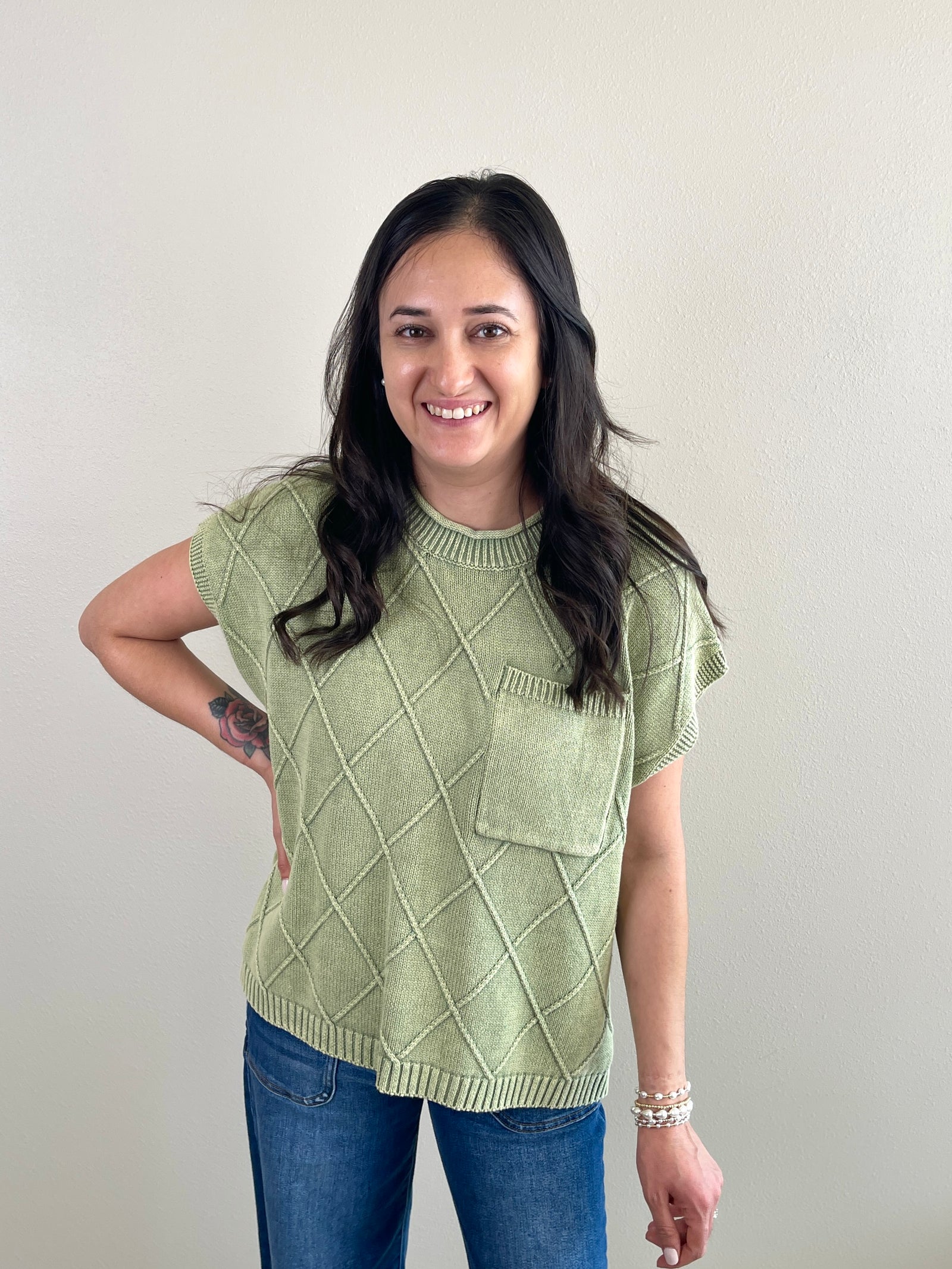 Trellis Top | Green