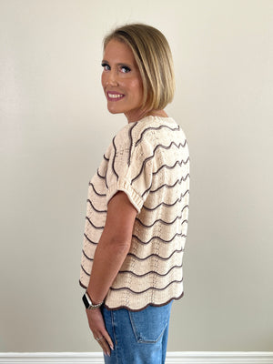 Wavy Days Top | Cream