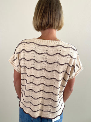 Wavy Days Top | Cream